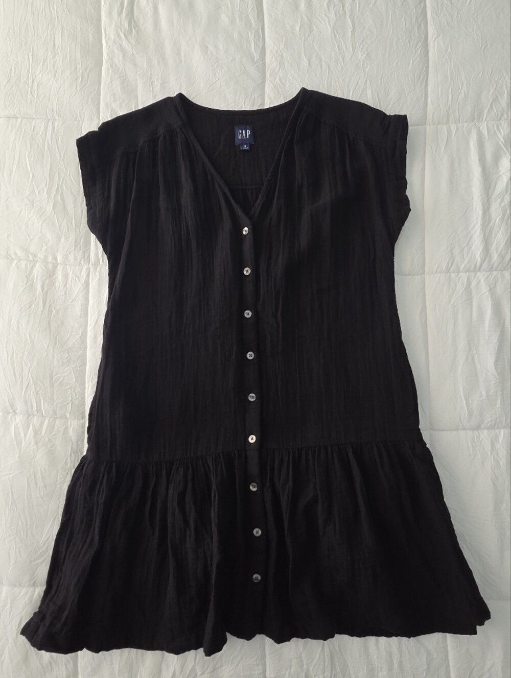 GAP Cotton Gauze Drop Waist Shirt Dress